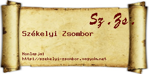 Székelyi Zsombor névjegykártya