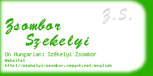 zsombor szekelyi business card